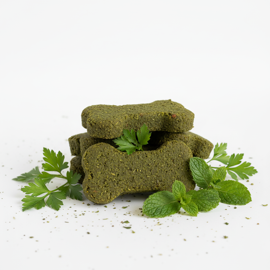 Dentalicious Biscuits with Fresh Parsley and Mint